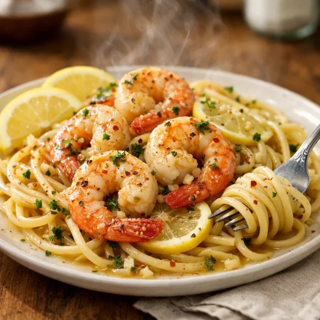 Lemon-Garlic Shrimp Scampi