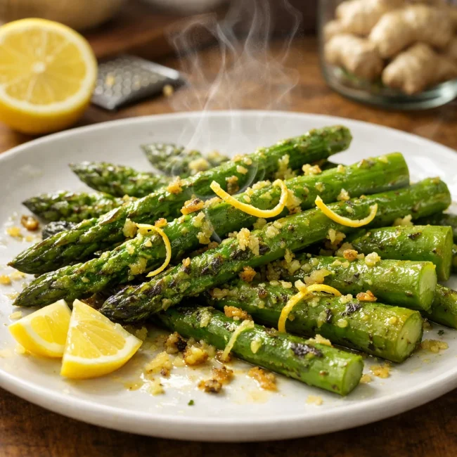 Lemon Ginger Sautéed Asparagus