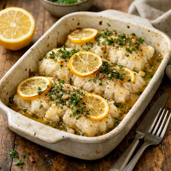 Lemon Herb Baked Cod Extravaganza
