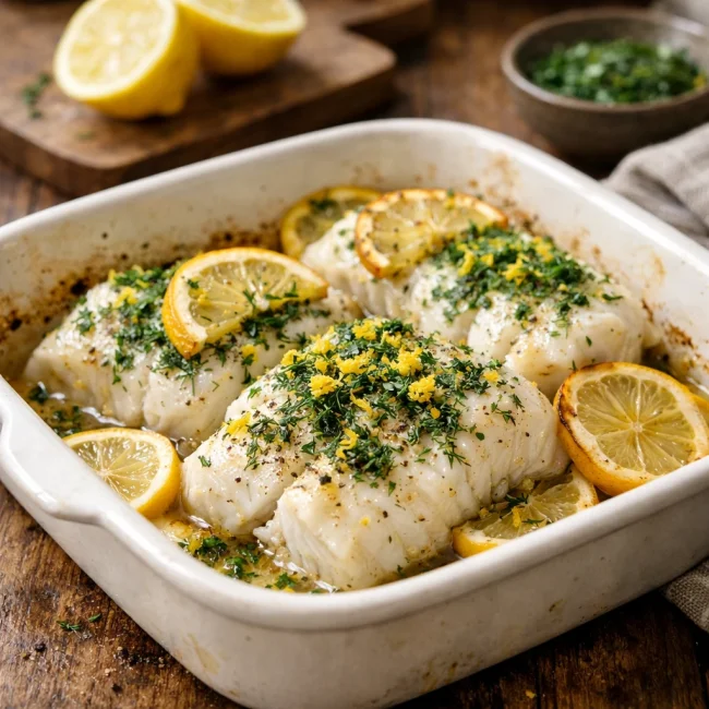Lemon Herb Baked Cod