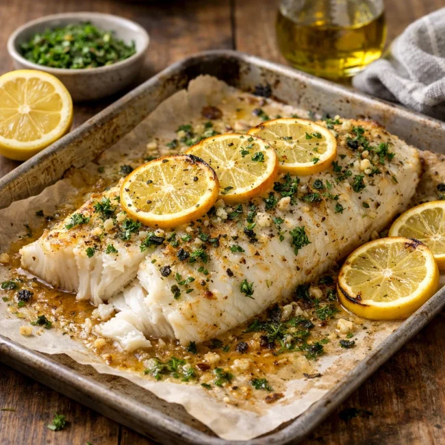 Lemon Herb Baked Haddock