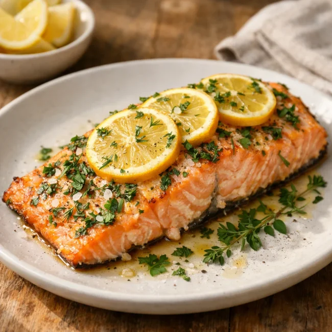 Lemon Herb Baked Salmon