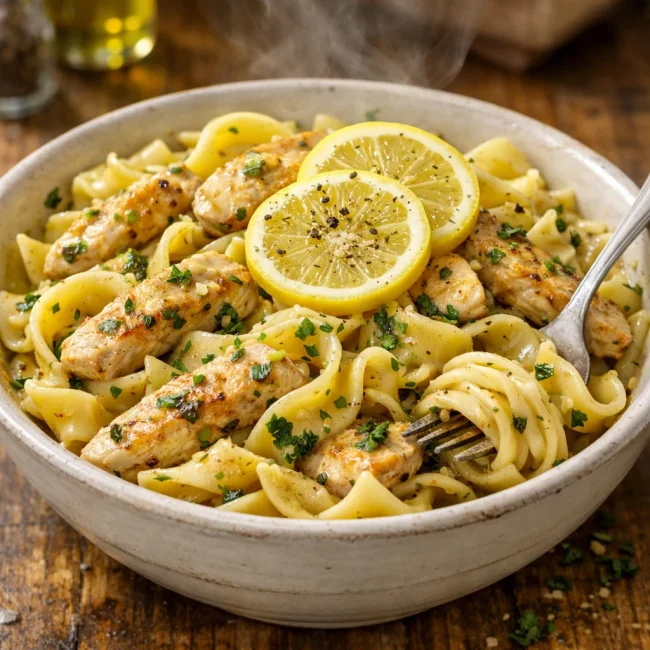 Lemon Herb Chicken & Egg Noodles