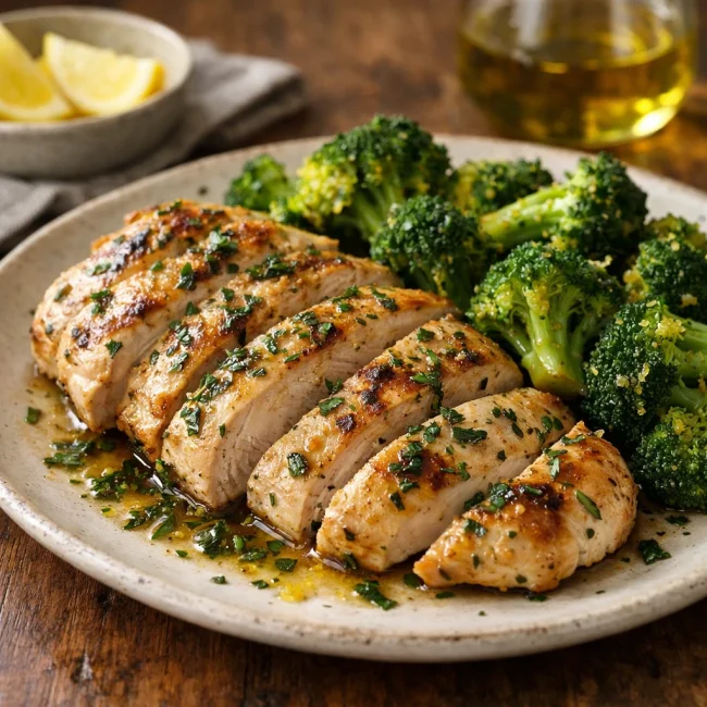 Lemon Herb Chicken and Broccoli