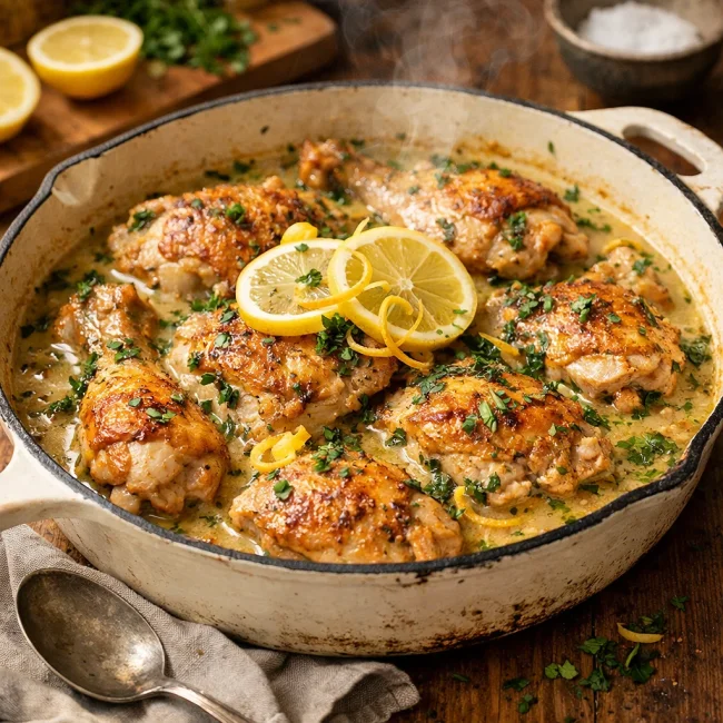 Lemon Herb Chicken Fricassee