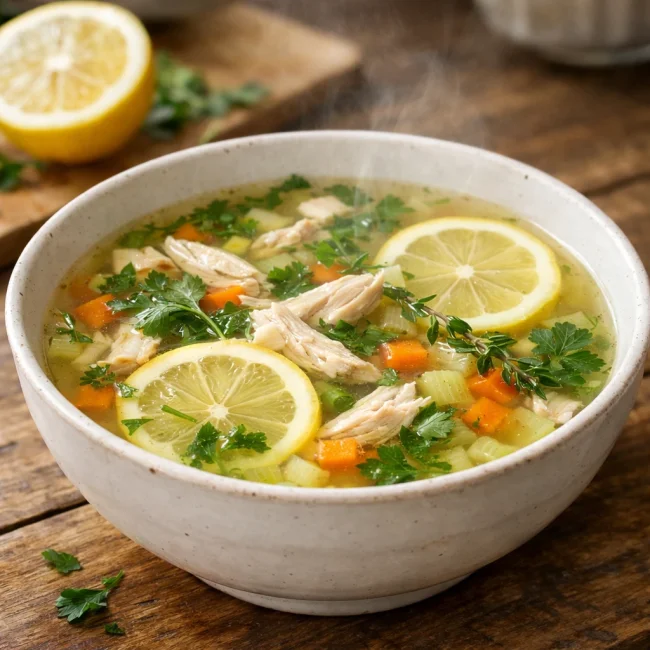 Lemon Herb Chicken Soup