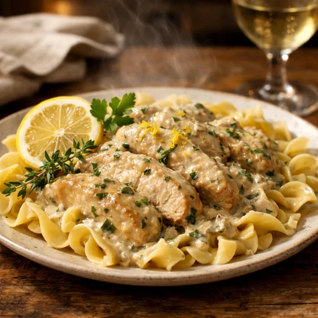 Lemon Herb Chicken Stroganoff