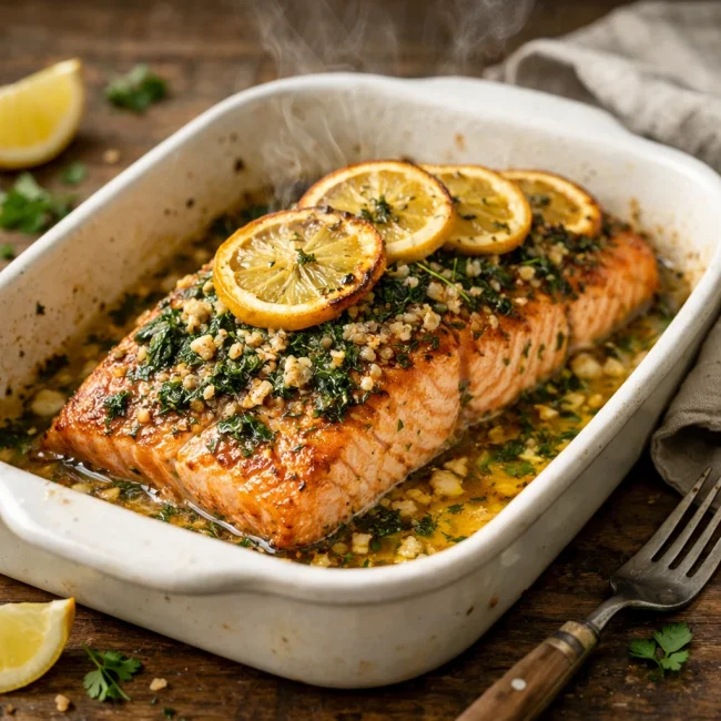 Lemon Herb Garlic Salmon