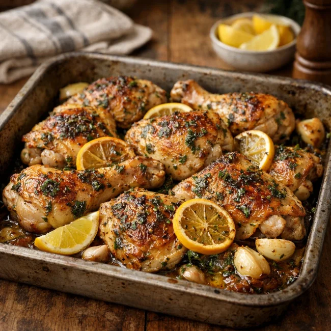 Lemon Herb Oven Baked Chicken