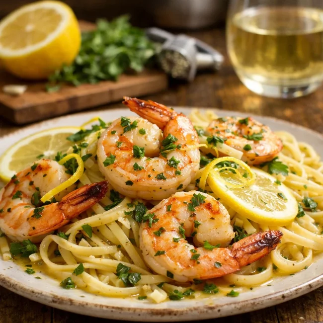 Lemon Herb Shrimp Scampi
