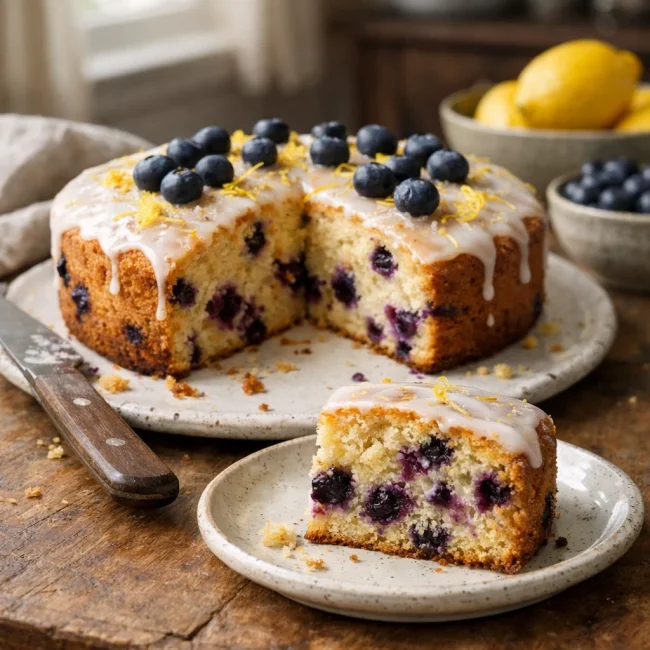 Lemon-Infused Blueberry Cake