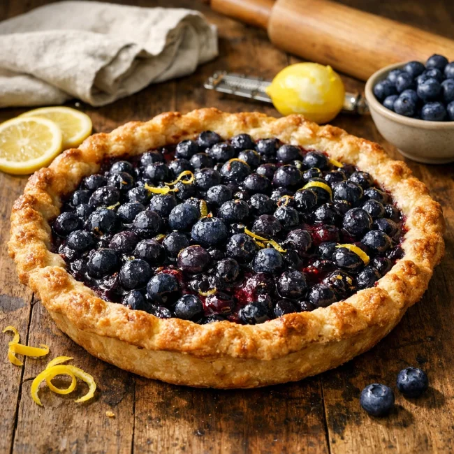 Lemon-Infused Blueberry Pie