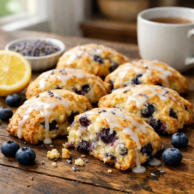 Lemon-Lavender Blueberry Scones