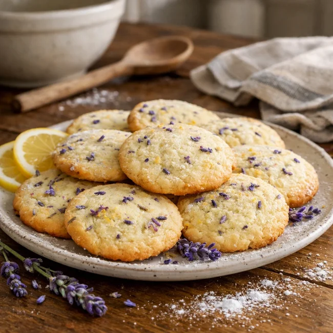 Lemon Lavender Butter Cookies