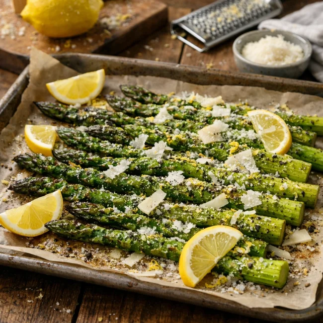 Lemon Parmesan Asparagus Delight