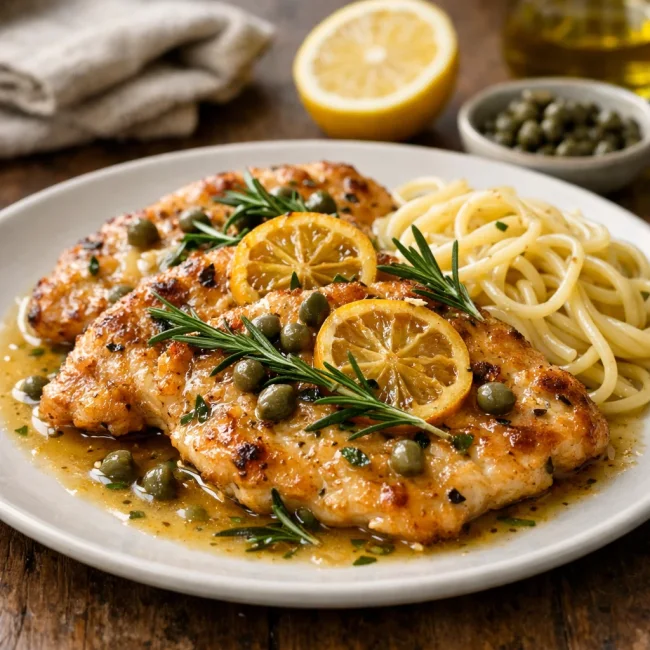 Lemon Rosemary Chicken Piccata