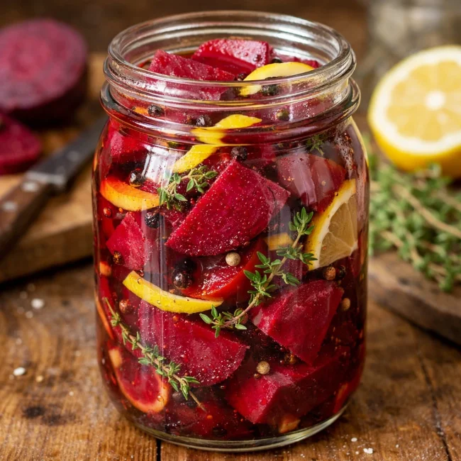 Lemon Thyme Pickled Beets