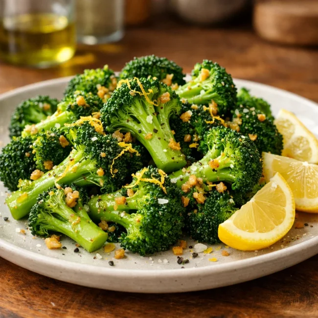 Lemon Zest Garlic Broccoli