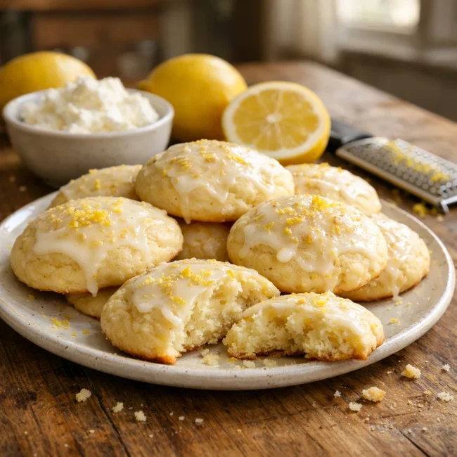 Lemon Zest Ricotta Cheese Cookies