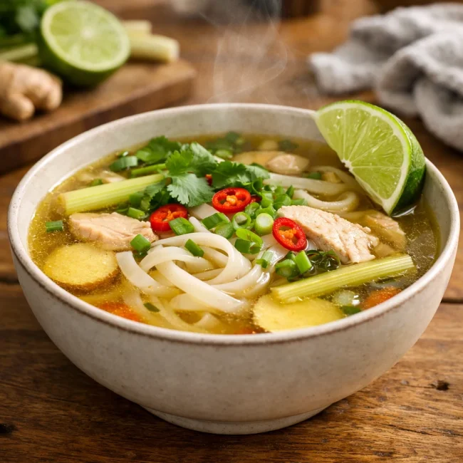 Lemongrass Chicken Noodle Soup