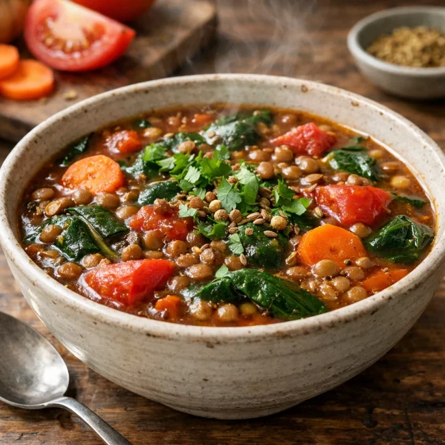 Lentil & Spinach Stew