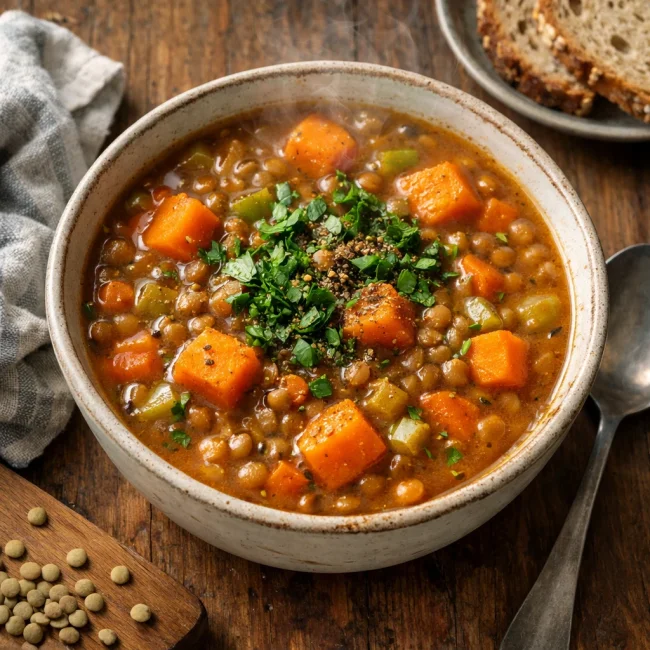 Lentil and Sweet Potato Soup