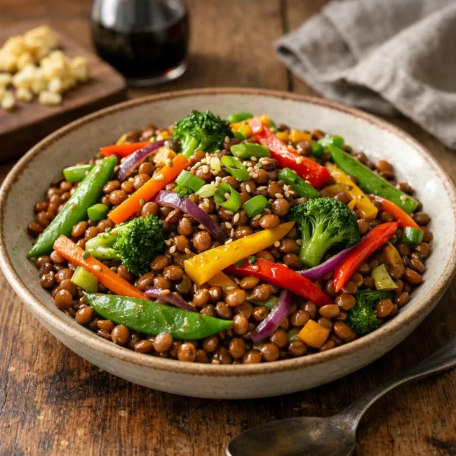 Lentil and Vegetable Stir-Fry