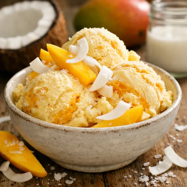 Mango Coconut Ice Cream
