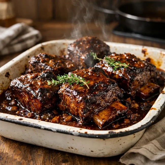 Maple and Balsamic Braised Short Ribs