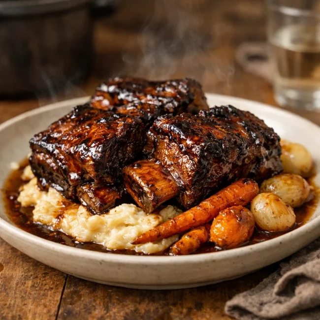 Maple-Balsamic Braised Short Ribs