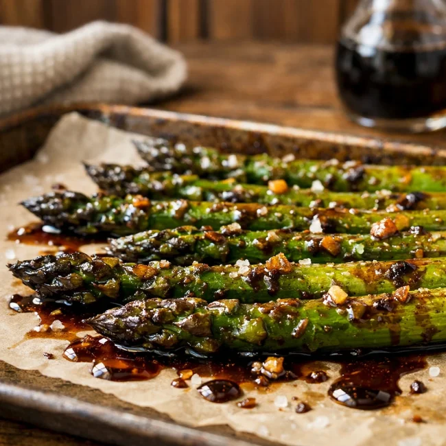 Maple Balsamic Oven-Roasted Asparagus
