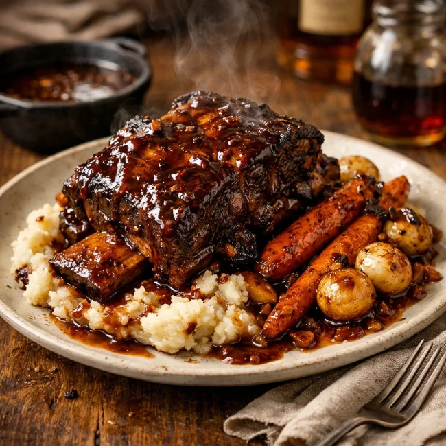 Maple Bourbon Braised Short Ribs