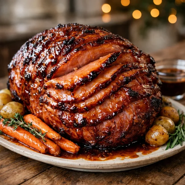Maple Bourbon Glazed Ham