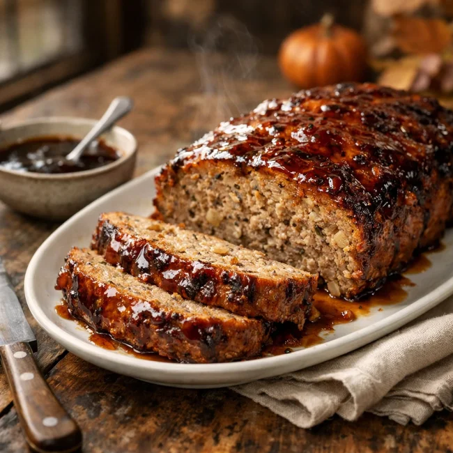 Maple Bourbon Glazed Meatloaf