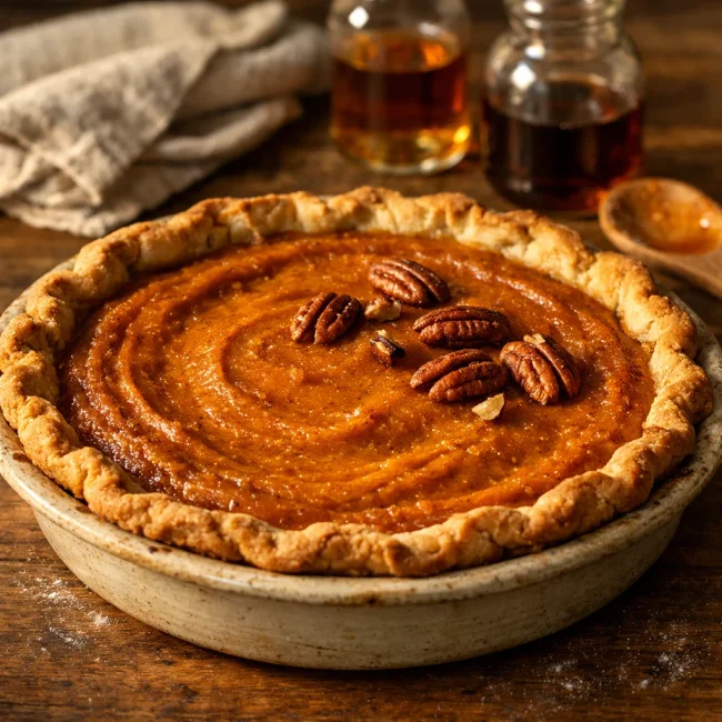 Maple Bourbon Sweet Potato Pie
