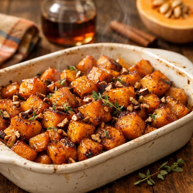 Maple Cinnamon Roasted Butternut Squash