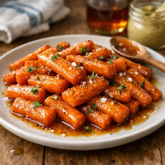 Maple Dijon Glazed Carrots