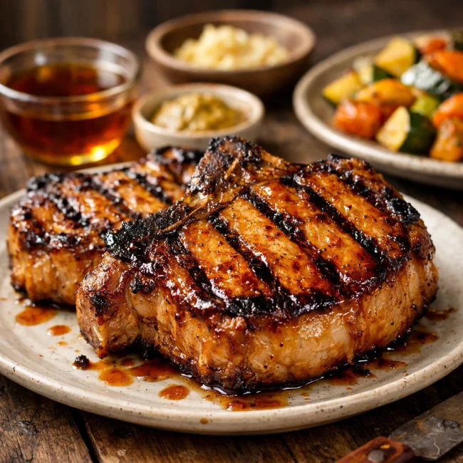 Maple Dijon Grilled Pork Chops