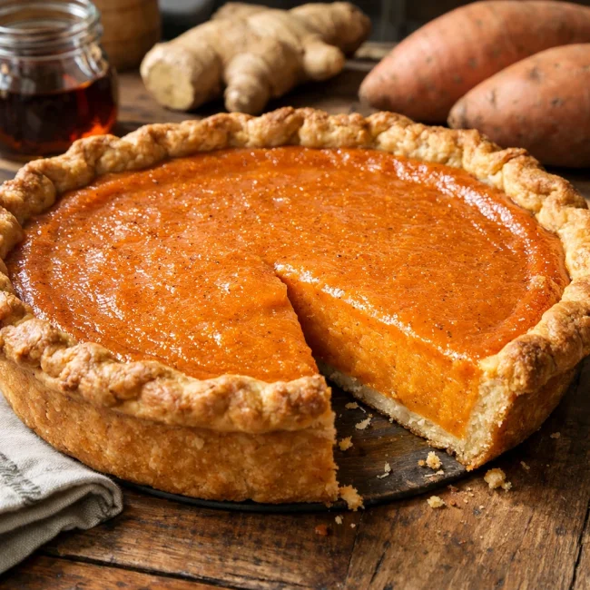 Maple Ginger Sweet Potato Pie