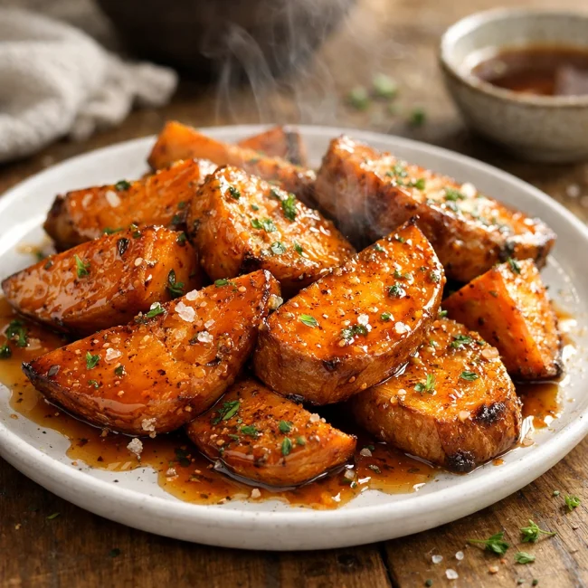 Maple Glazed Baked Sweet Potatoes