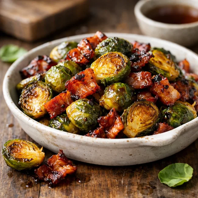 Maple-Glazed Brussels Sprouts with Bacon