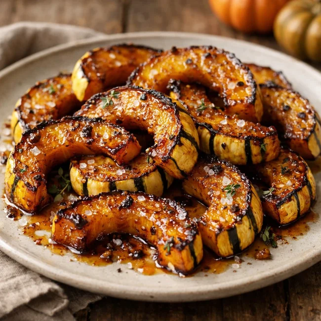 Maple Glazed Delicata Squash
