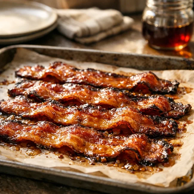 Maple-Glazed Oven-Baked Bacon