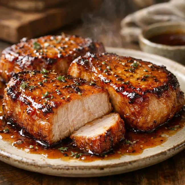 Maple Glazed Pork Chops