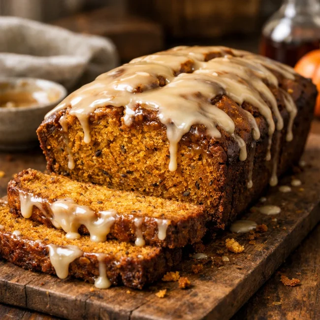 Maple Glazed Pumpkin Bread