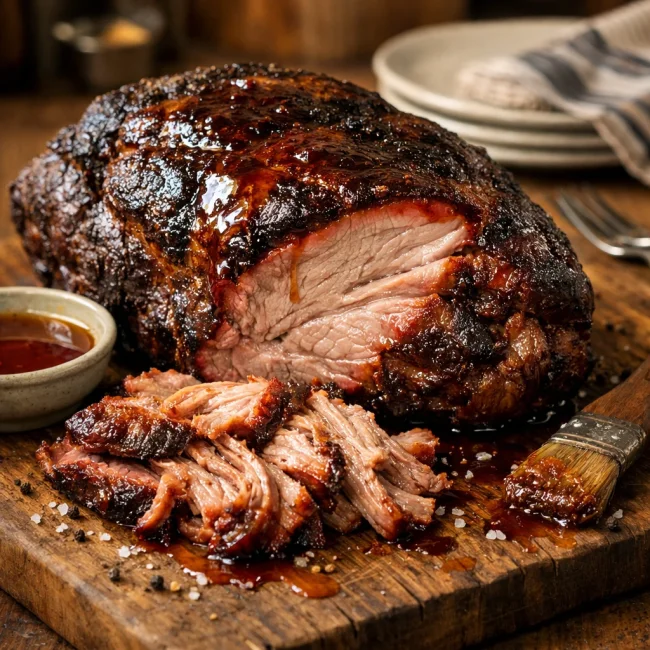 Maple-Glazed Smoked Pork Butt