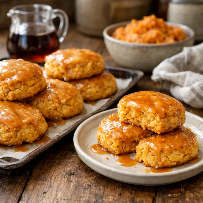 Maple-Glazed Sweet Potato Biscuits