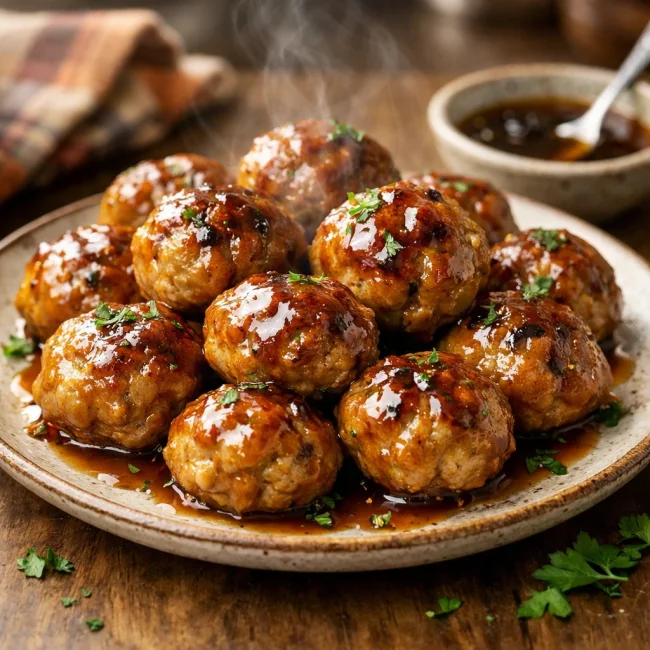 Maple Glazed Turkey Meatballs