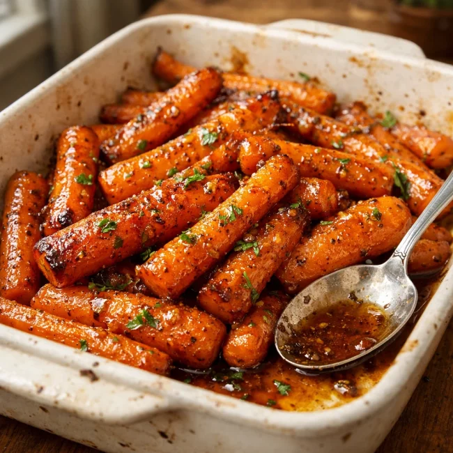 Maple Mustard Glazed Carrots