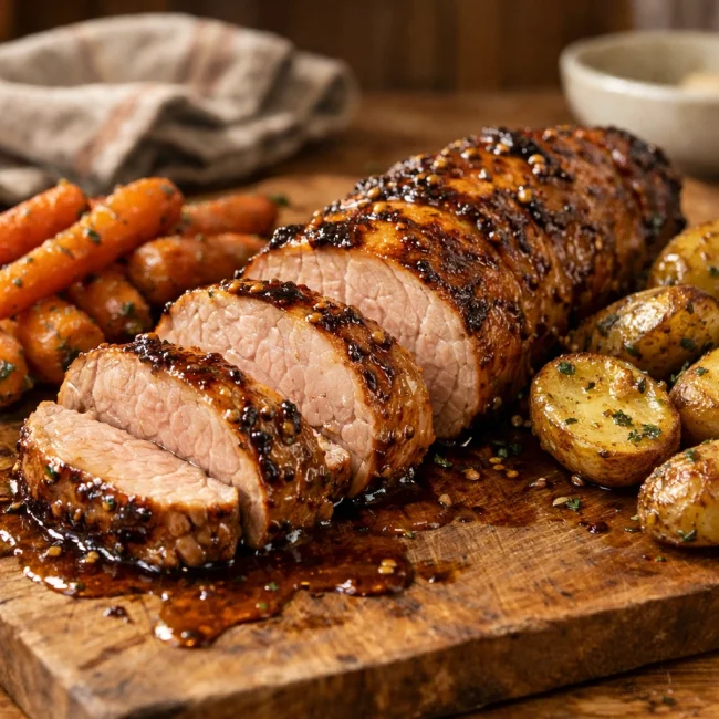 Maple Mustard Roasted Pork Tenderloin